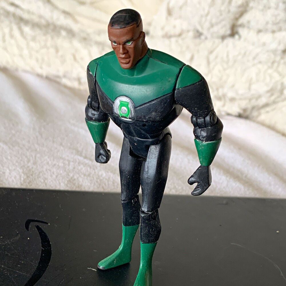 DC Comics Green Lantern John Stewart Action Figure - Green/Black Plastic